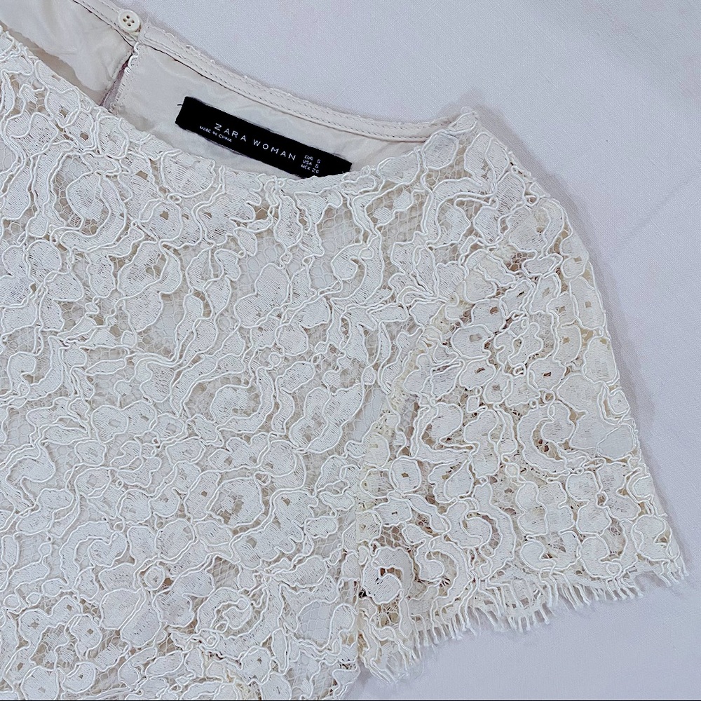 Zara Ivory Lace Dress